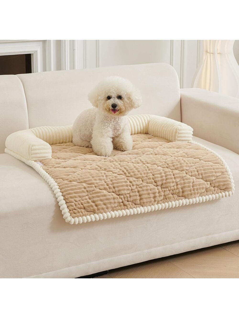 HAOMAIJIA Dog Couch Bed for Medium Dogs, Non Slip Pet Couch Covers for Sofa T...